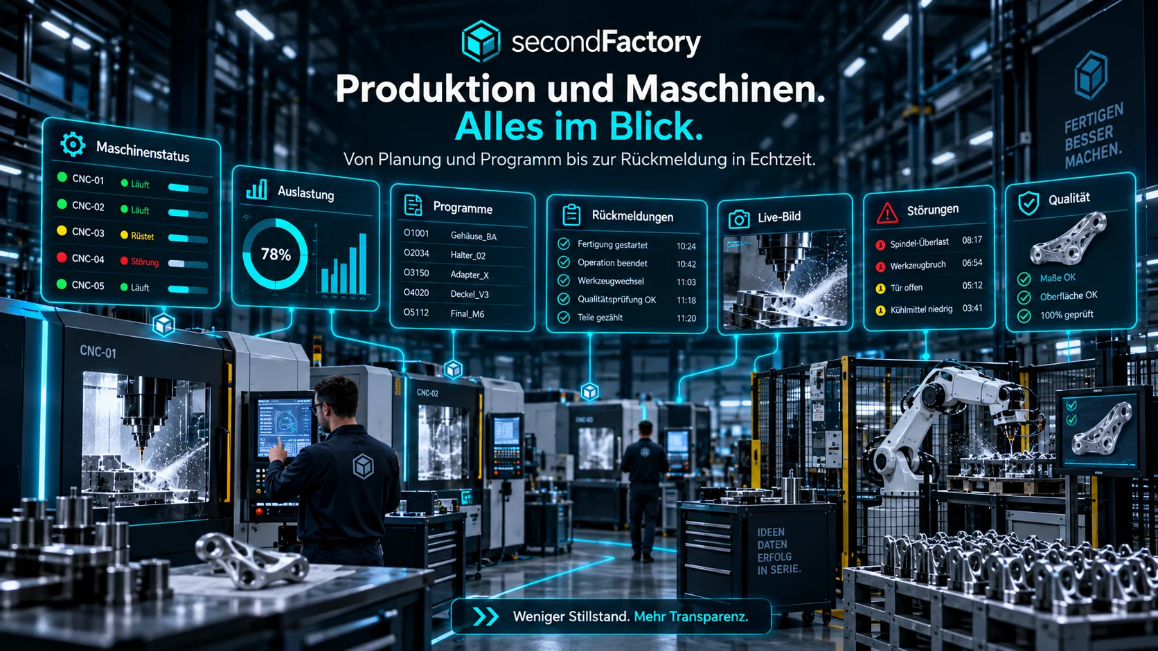 Produktion und Maschinen: alles im Blick